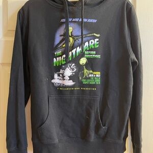 Hot Topic Black Hoodie with Nightmare Before Christmas Design